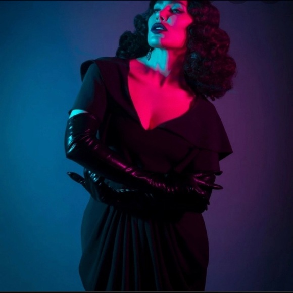 NWOT UV x Micheline Pitt Zhora Hooded 1940s Dress - Picture 3 of 11